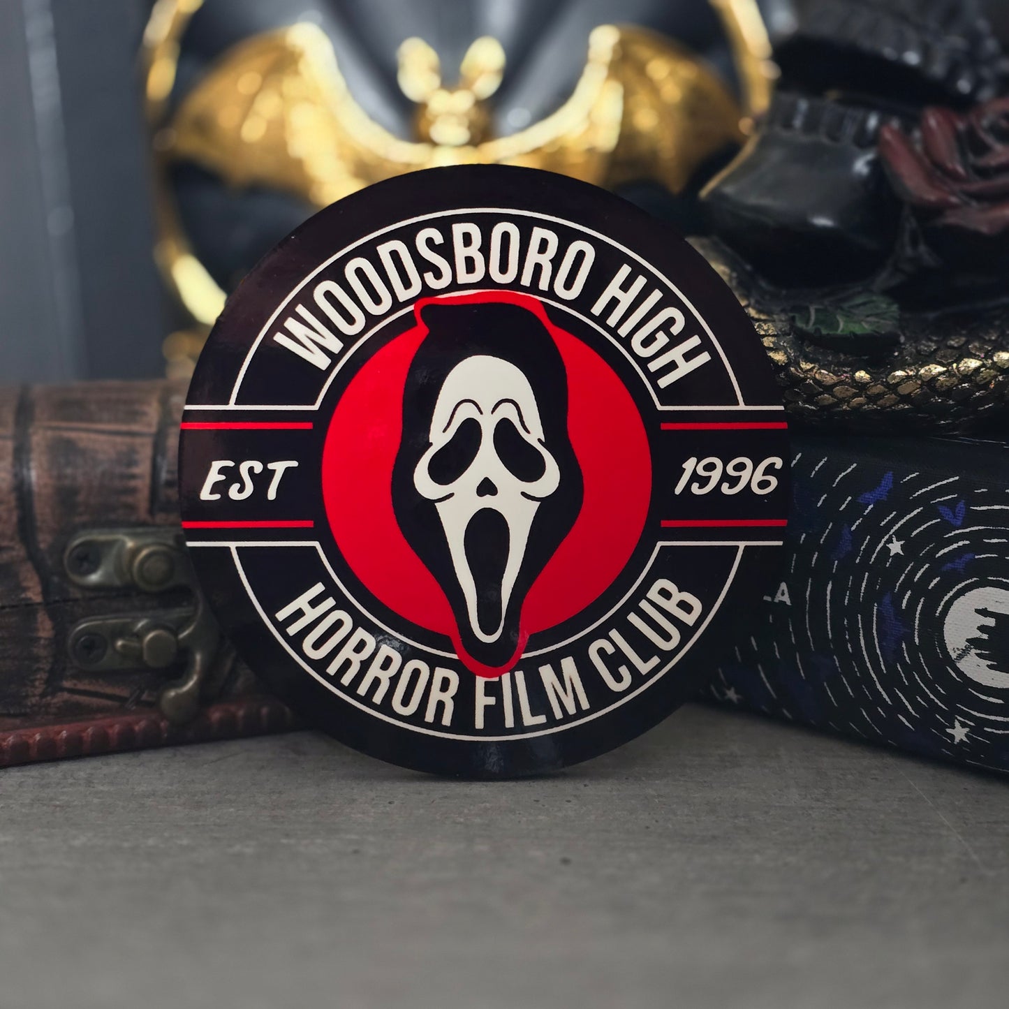 Ghostface Woodboro Coaster | Scream film movie Fan Art