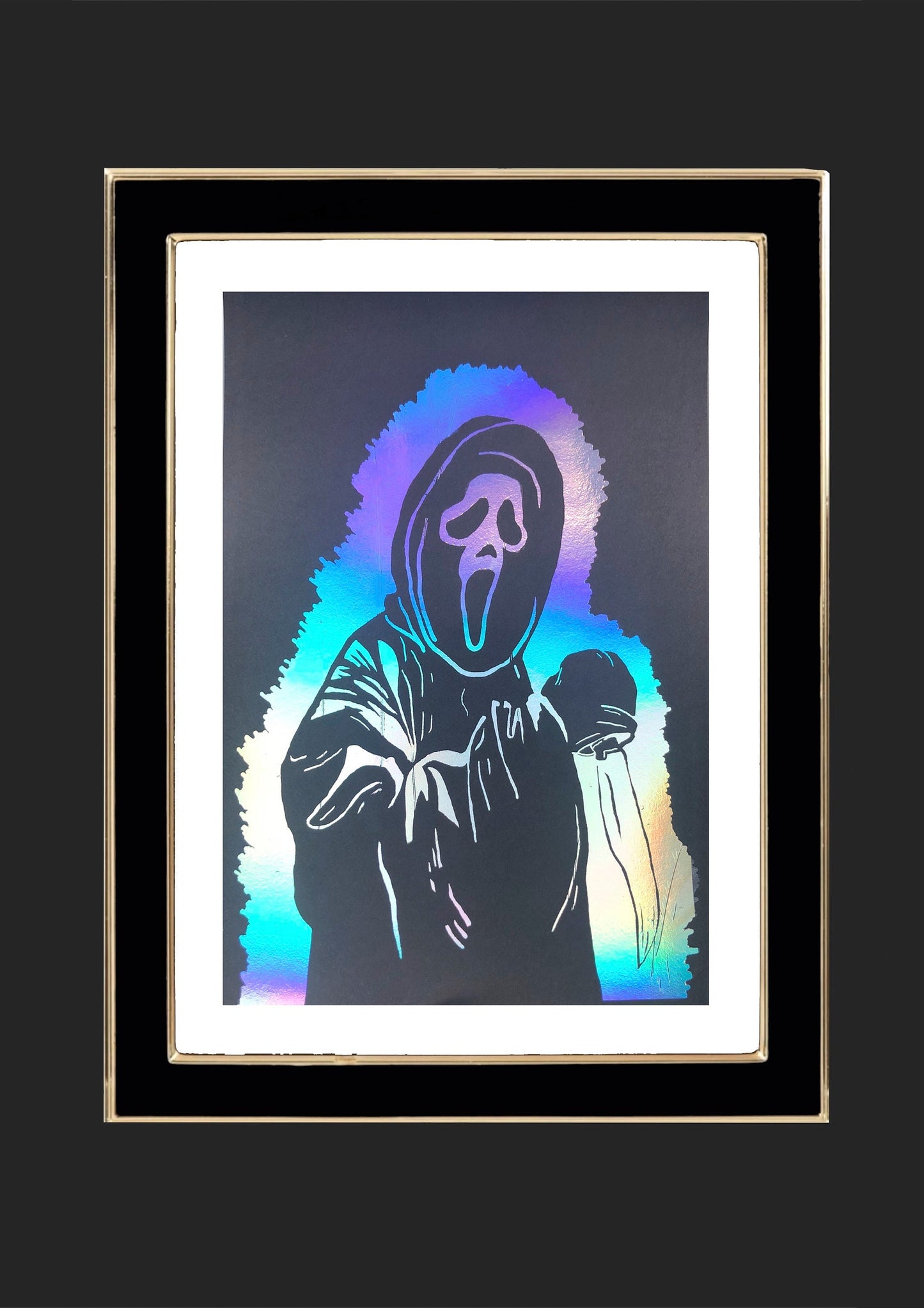 Ghostface - Scream Movie Horror Film Poster Foiled Print Wall Art Gift | Free Postage