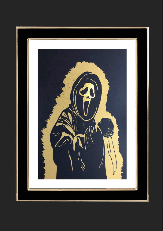 Ghostface - Scream Movie Horror Film Poster Foiled Print Wall Art Gift | Free Postage