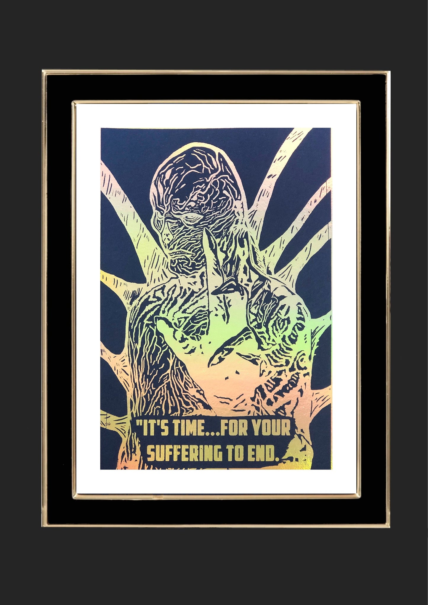 Vecna | Stranger Things Inspired | Handmade Foiled Print | Vecna Wall Art