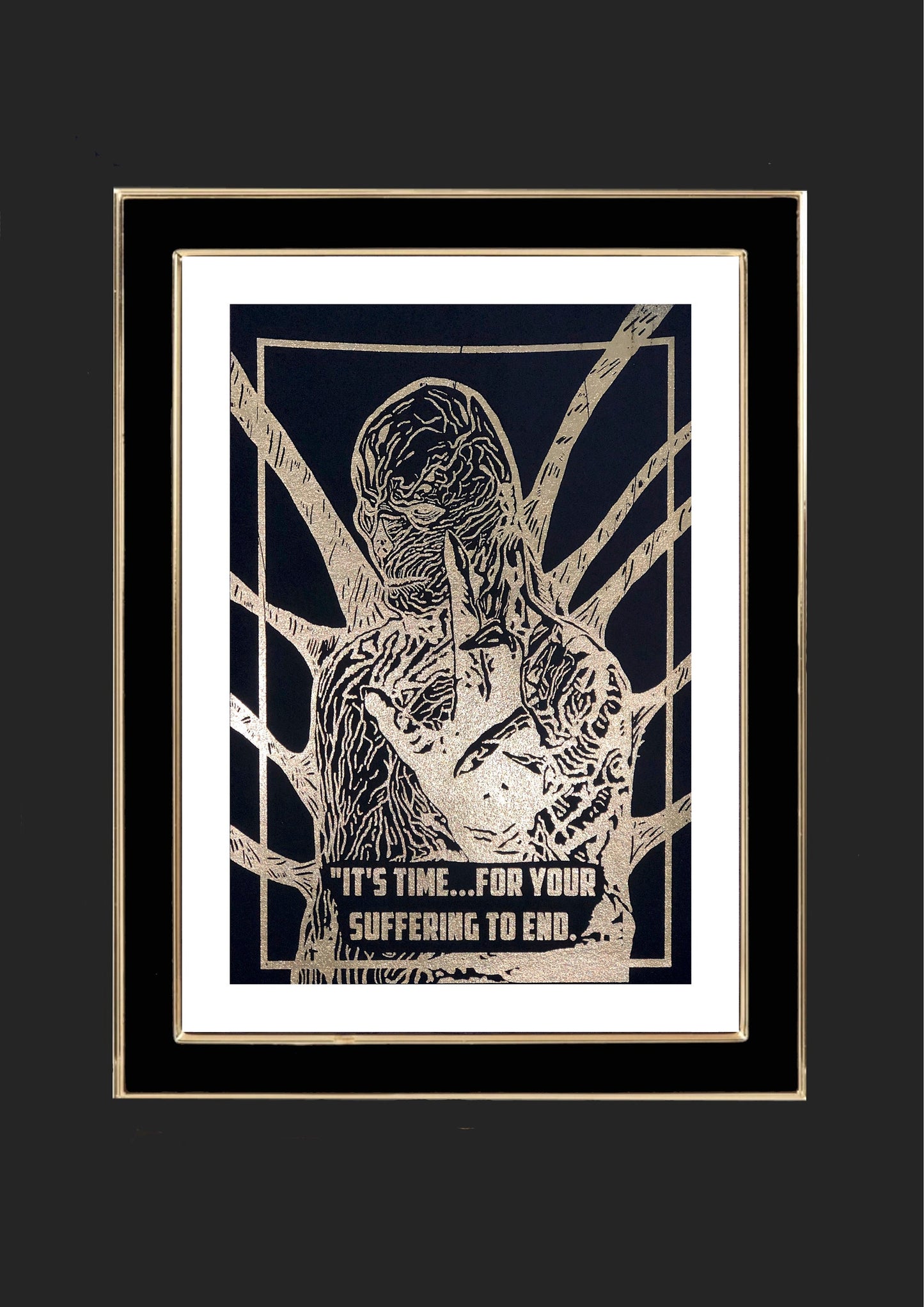 Vecna | Stranger Things Inspired | Handmade Foiled Print | Vecna Wall Art