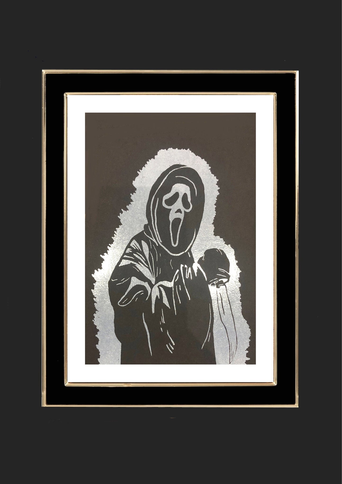 Ghostface - Scream Movie Horror Film Poster Foiled Print Wall Art Gift | Free Postage