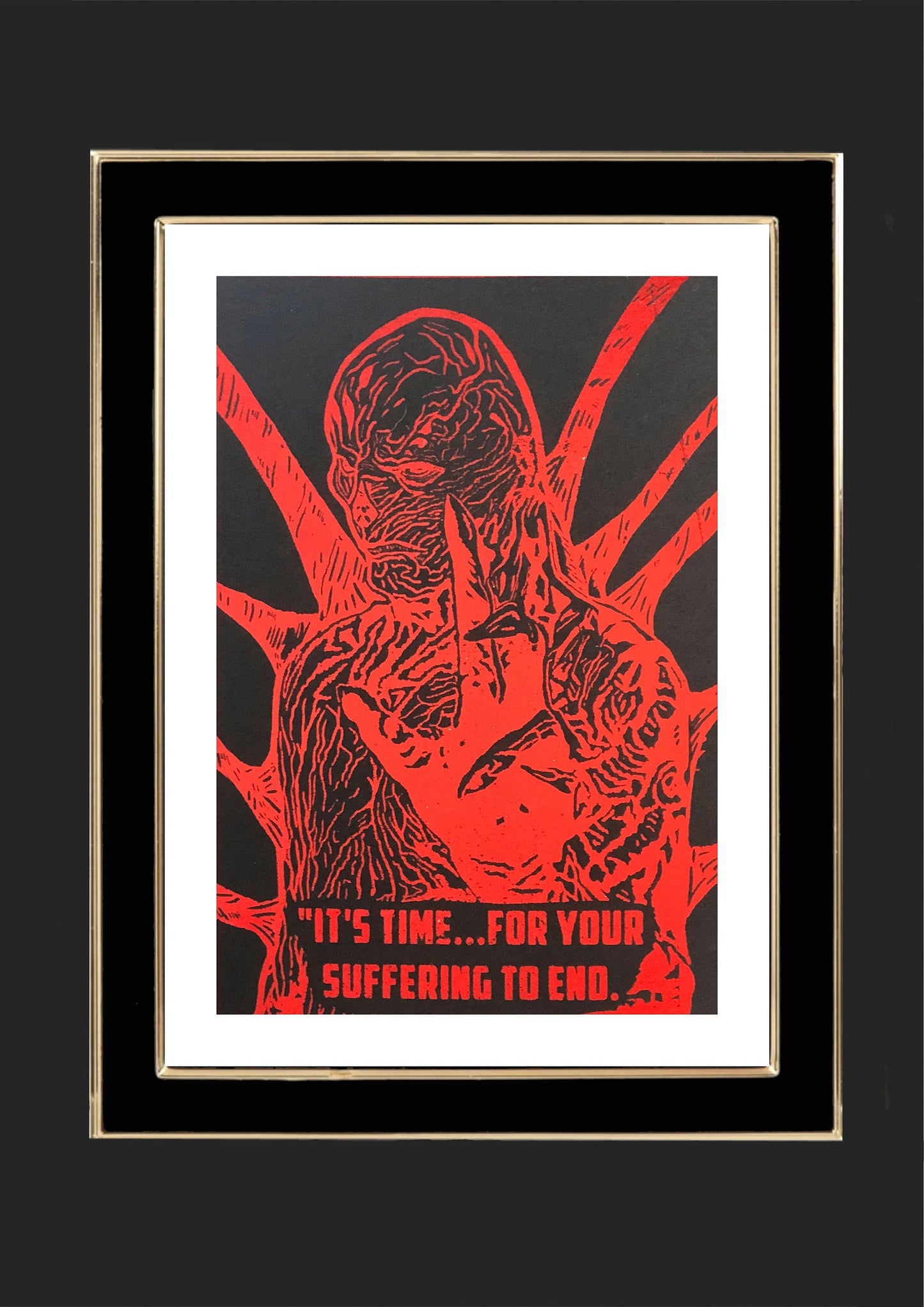 Vecna | Stranger Things Inspired | Handmade Foiled Print | Vecna Wall Art