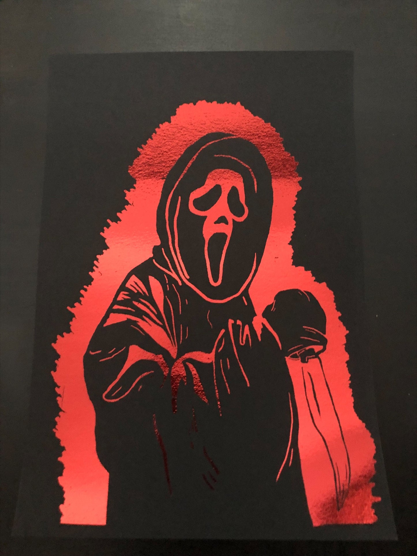 Ghostface - Scream Movie Horror Film Poster Foiled Print Wall Art Gift | Free Postage