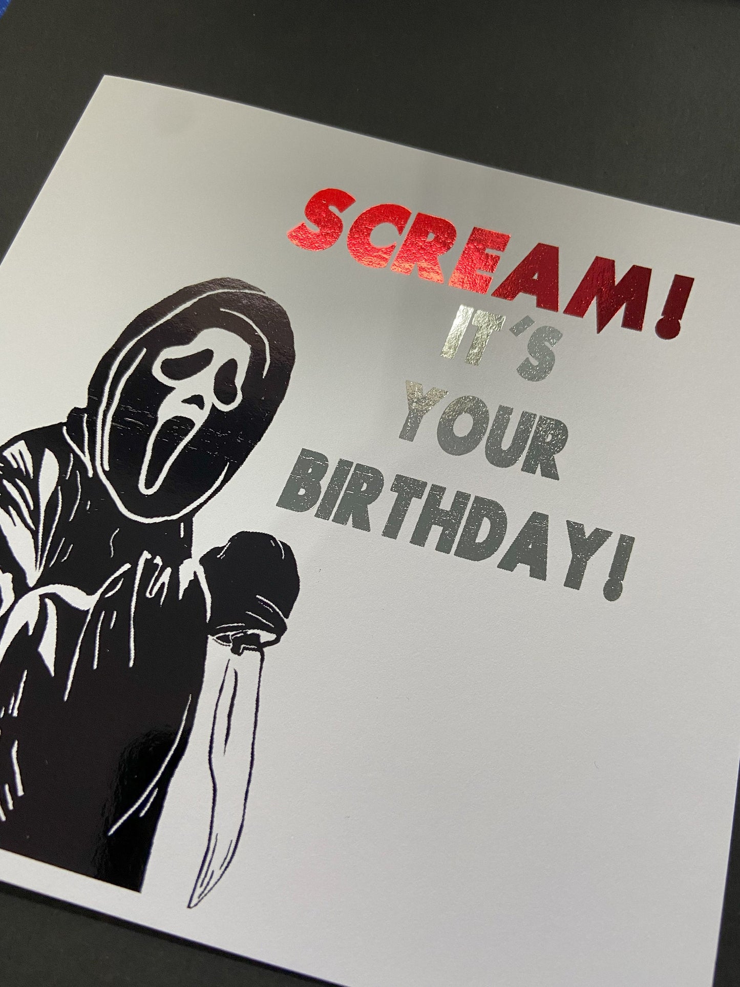 Scream it's your birthday! | Ghostface | Horror Spooky Birthday Card