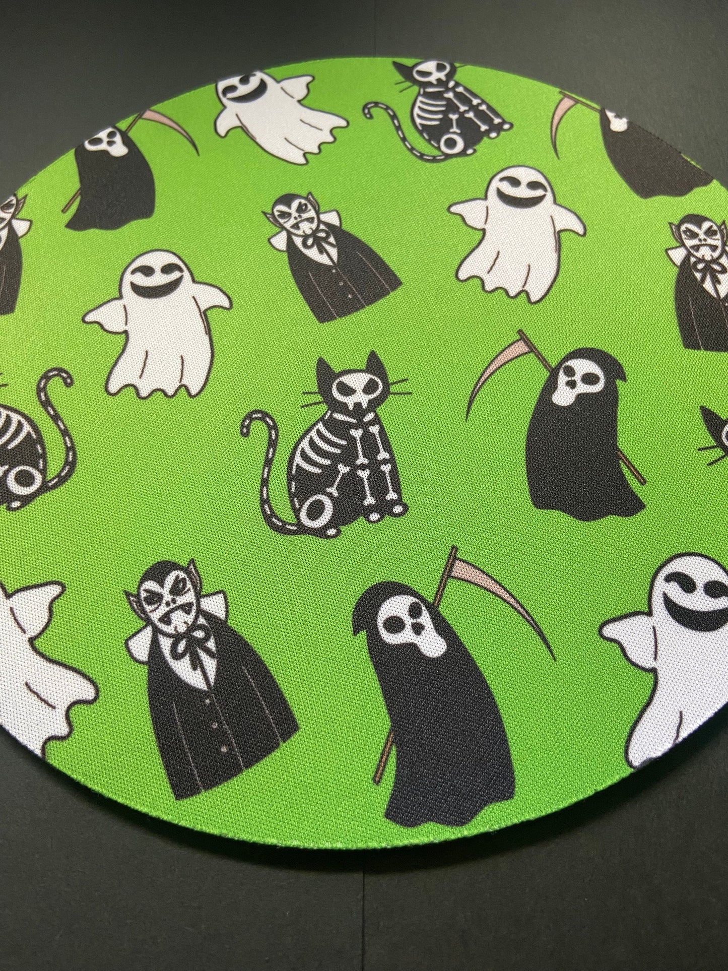 Spooky Mousepad | Ghosts, Vampires, Grim Reaper, Cats